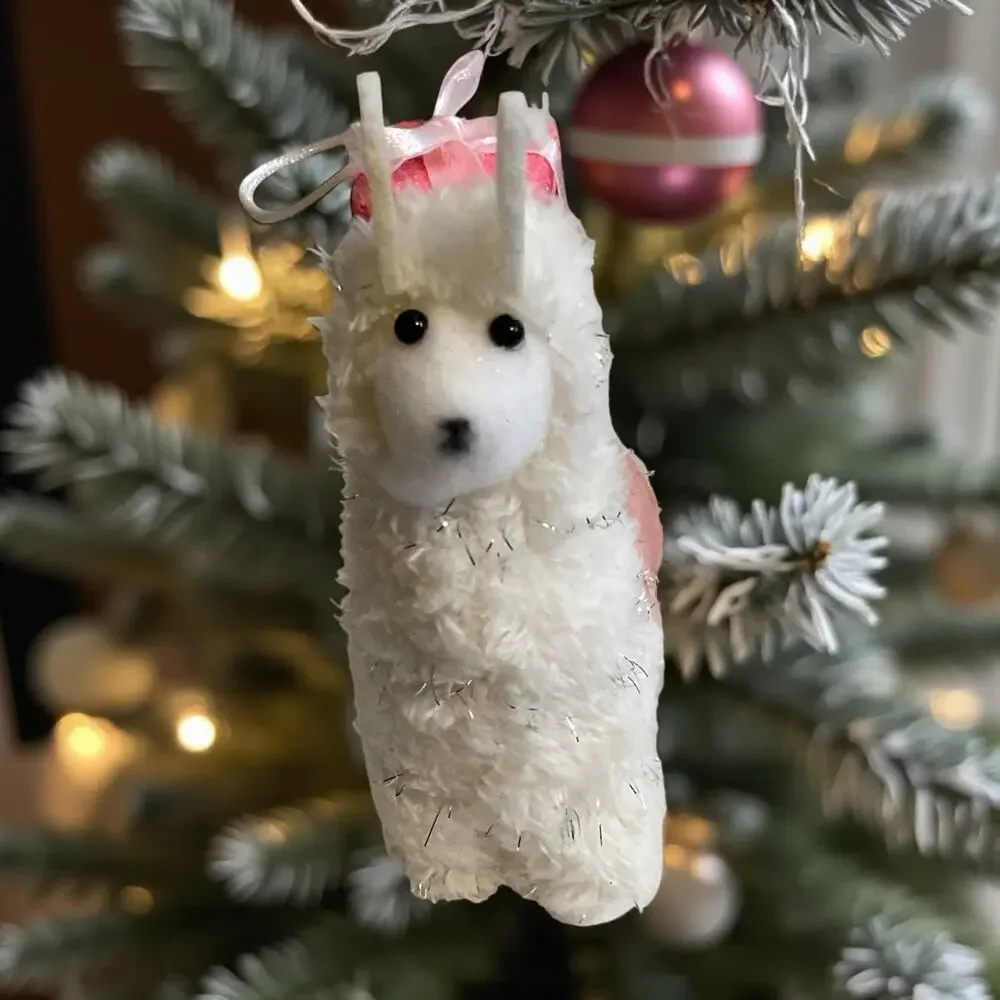 Llama/Alpaca Christmas Ornament Glitter Presents-Cute Holiday‎ Decor Gift